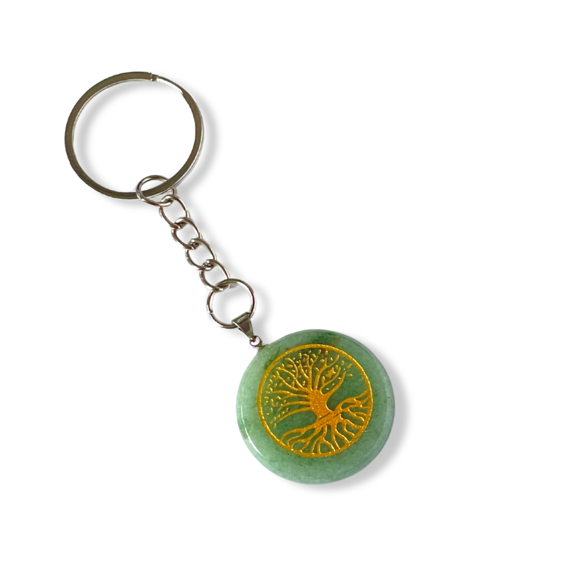 Llavero Piedra Jade - Árbol de la Vida