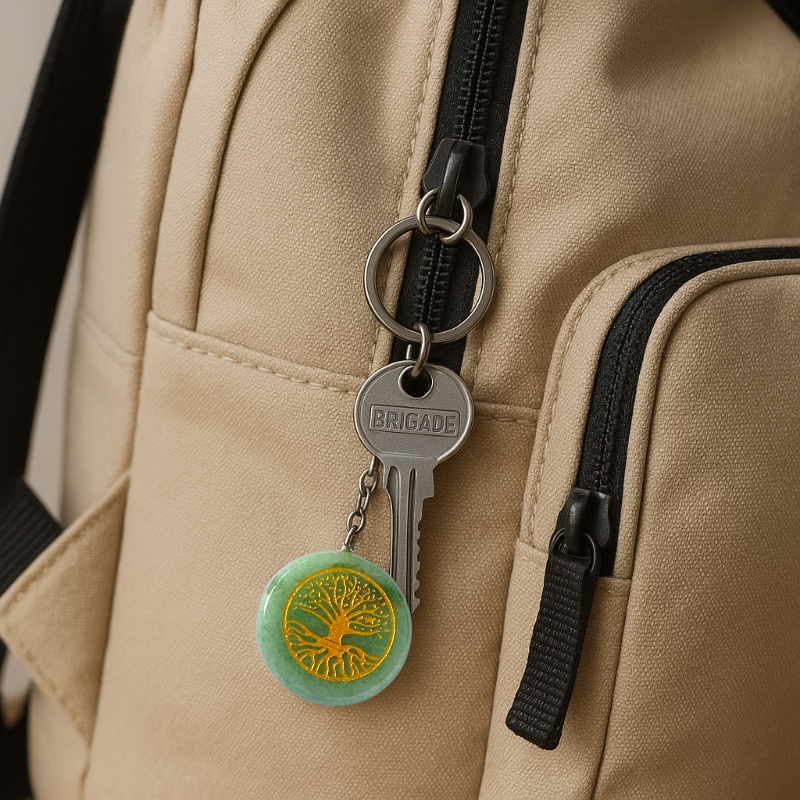 Llavero Piedra Jade - Árbol de la Vida