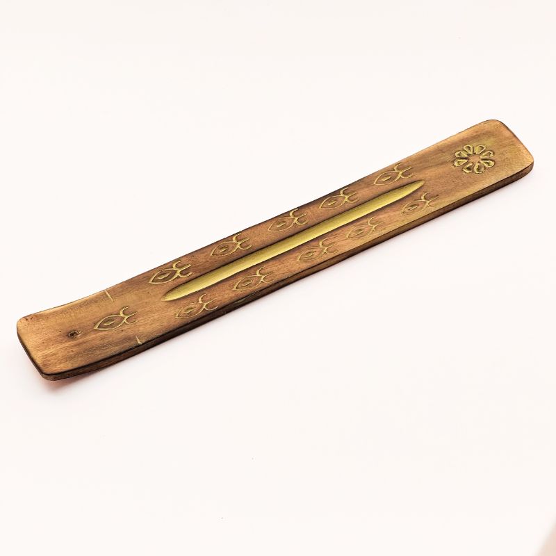 Porta incienso Natural Wood Amarillo