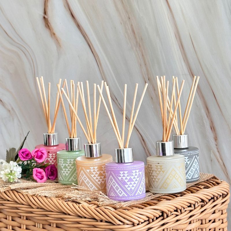 Difusor de Varilla Boho 7 Chakras con Piedra Cuarzo Rosa