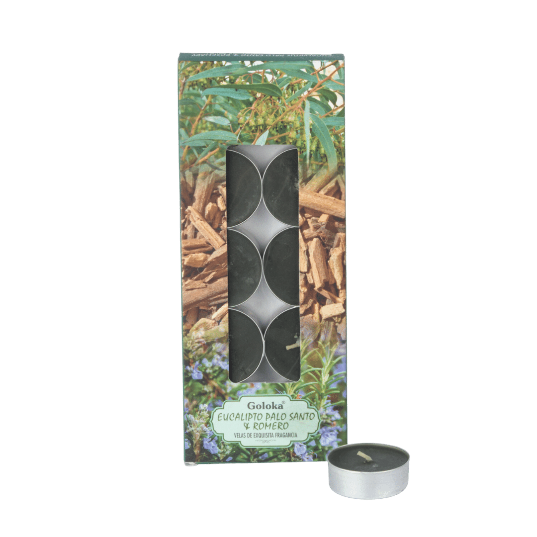 Vela Tealight Eucalyptus, Palo Santo & Romero