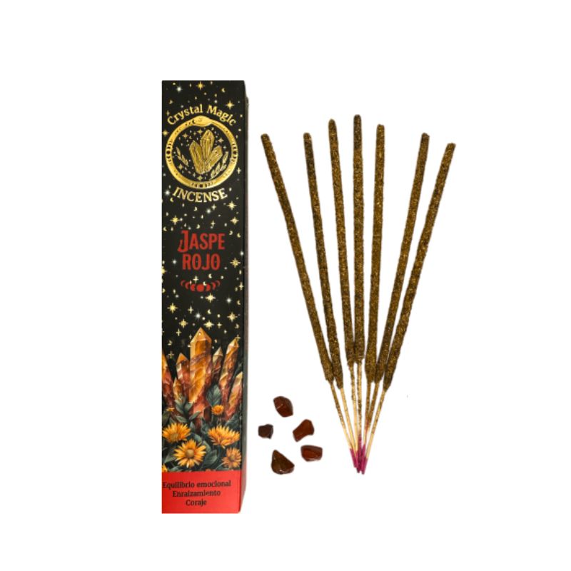 Incienso Vainilla con Piedras de Jaspe Rojo