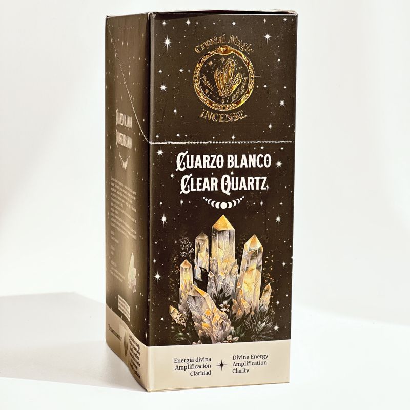Incienso Dulce con Piedras de Cuarzo Blanco