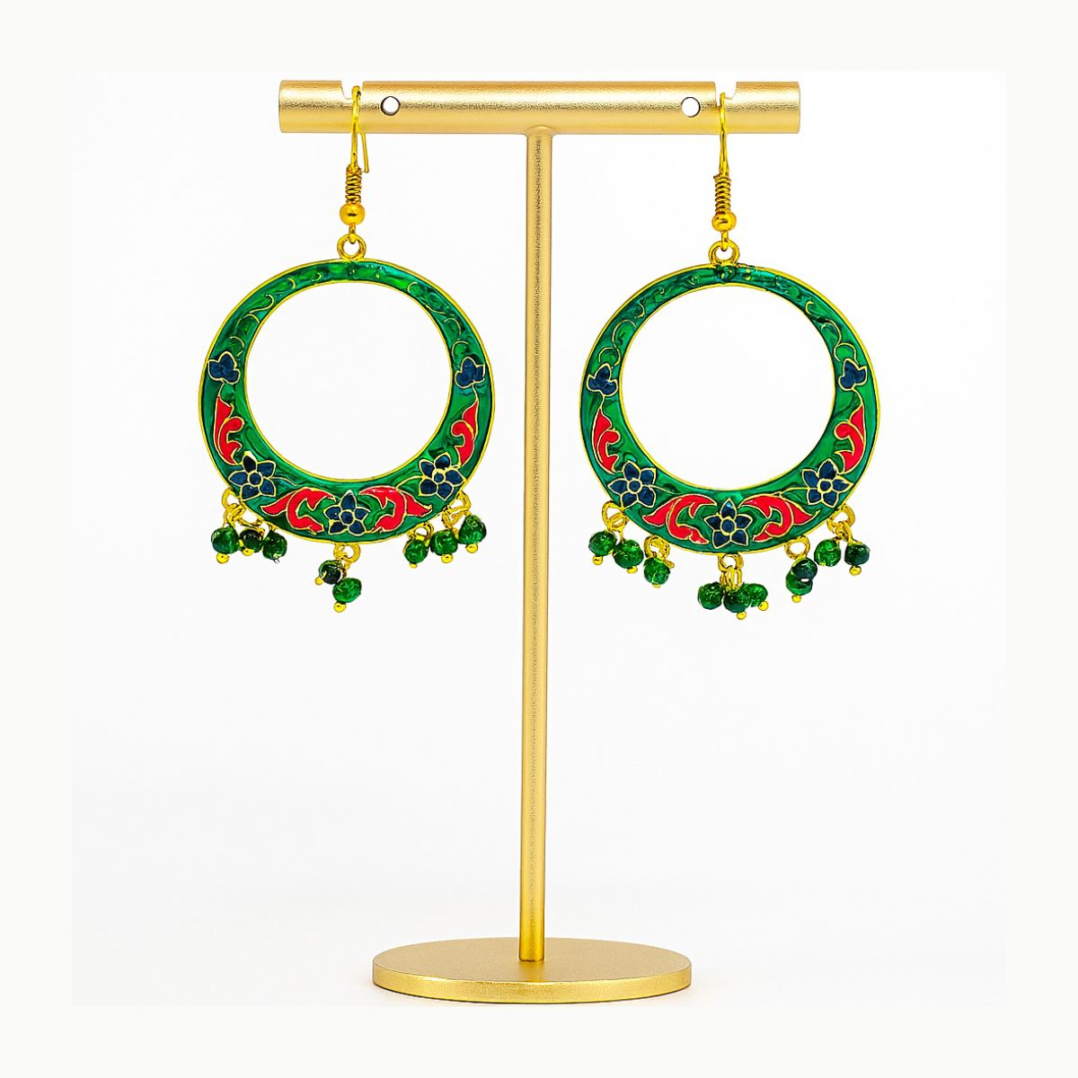 Aros Verde Blue Flower