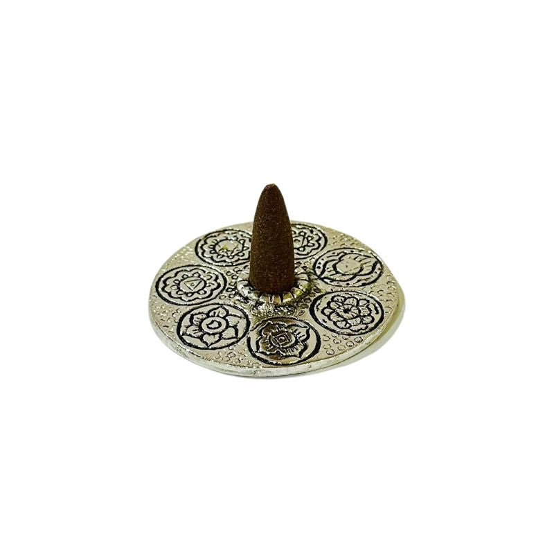 Porta Incienso Redondo Chakras - Chico