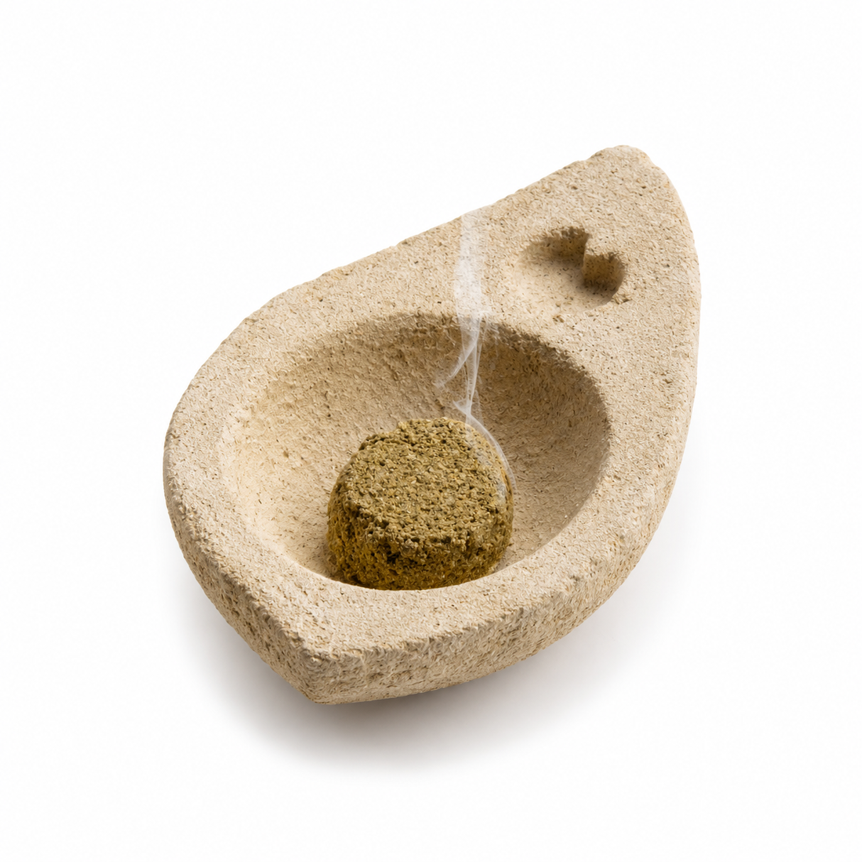 Sahumador de Cemento Hoja Amarillo