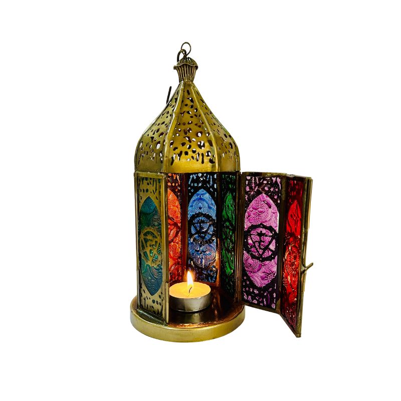 Farol Encantado - Porta Vela OM 7 Chakras Grande