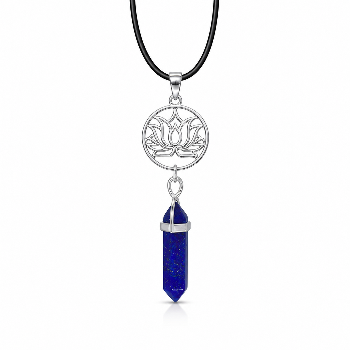 Colgante Lotus de Punta Lapis Lázuli