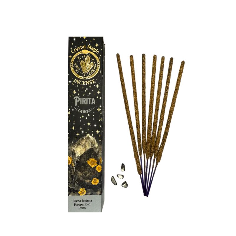 Incienso Palo Santo con Piedras de Pirita