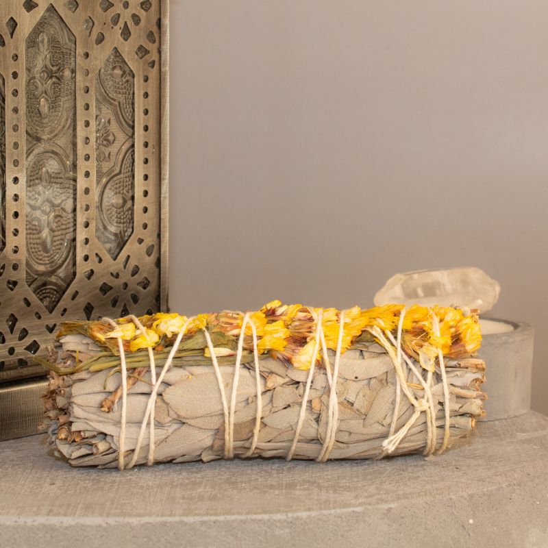 Sahúmo de Salvia Blanca con Lavanda Marina Amarilla