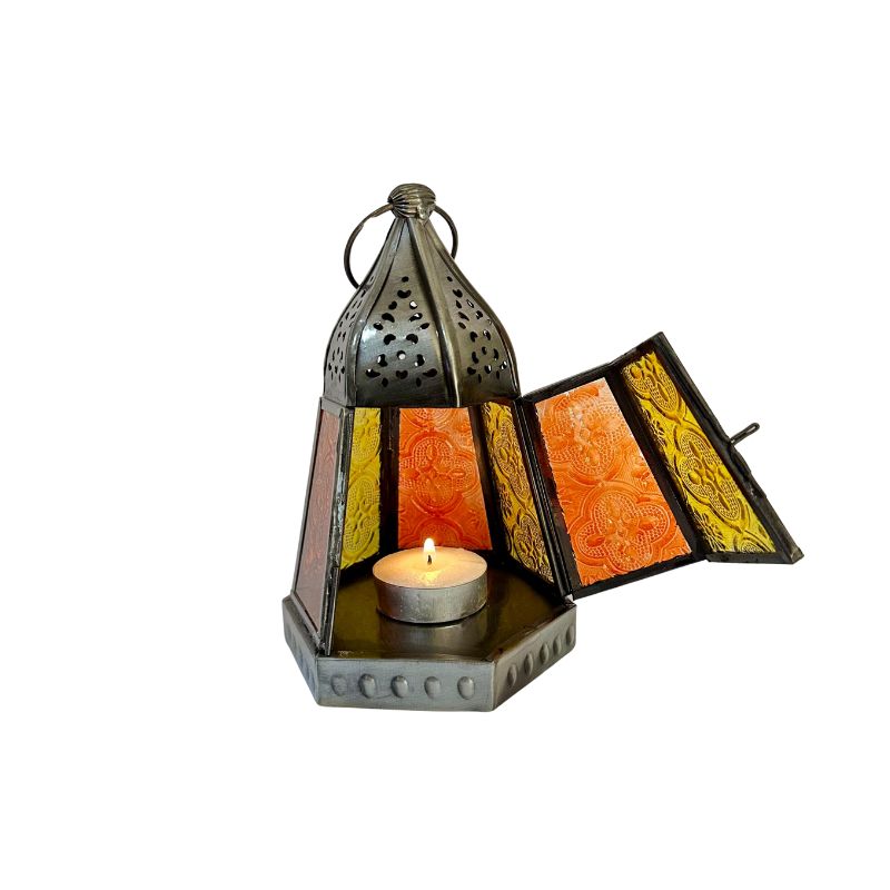 Farol Encantado - Porta Vela Naranja
