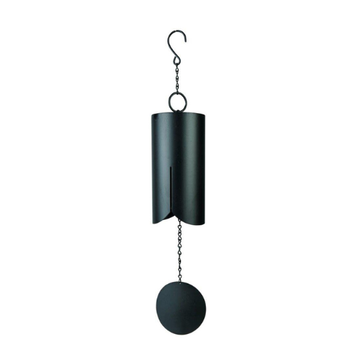 Campana de Viento Cubo Madera de Rosa Negro 75cm