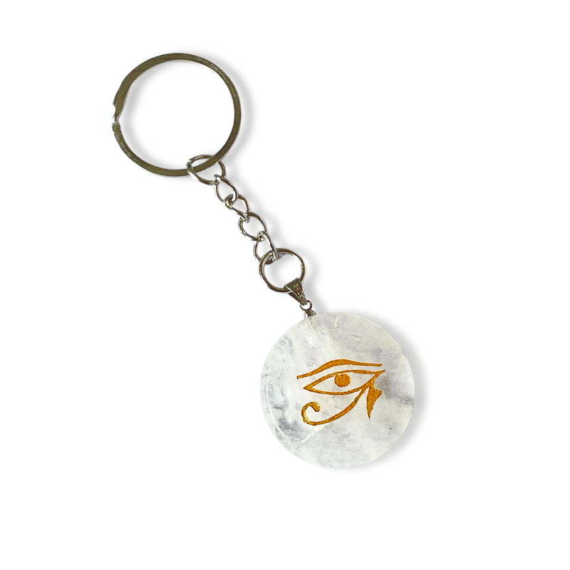 Llavero Piedra Cuarzo - Ojo de Horus