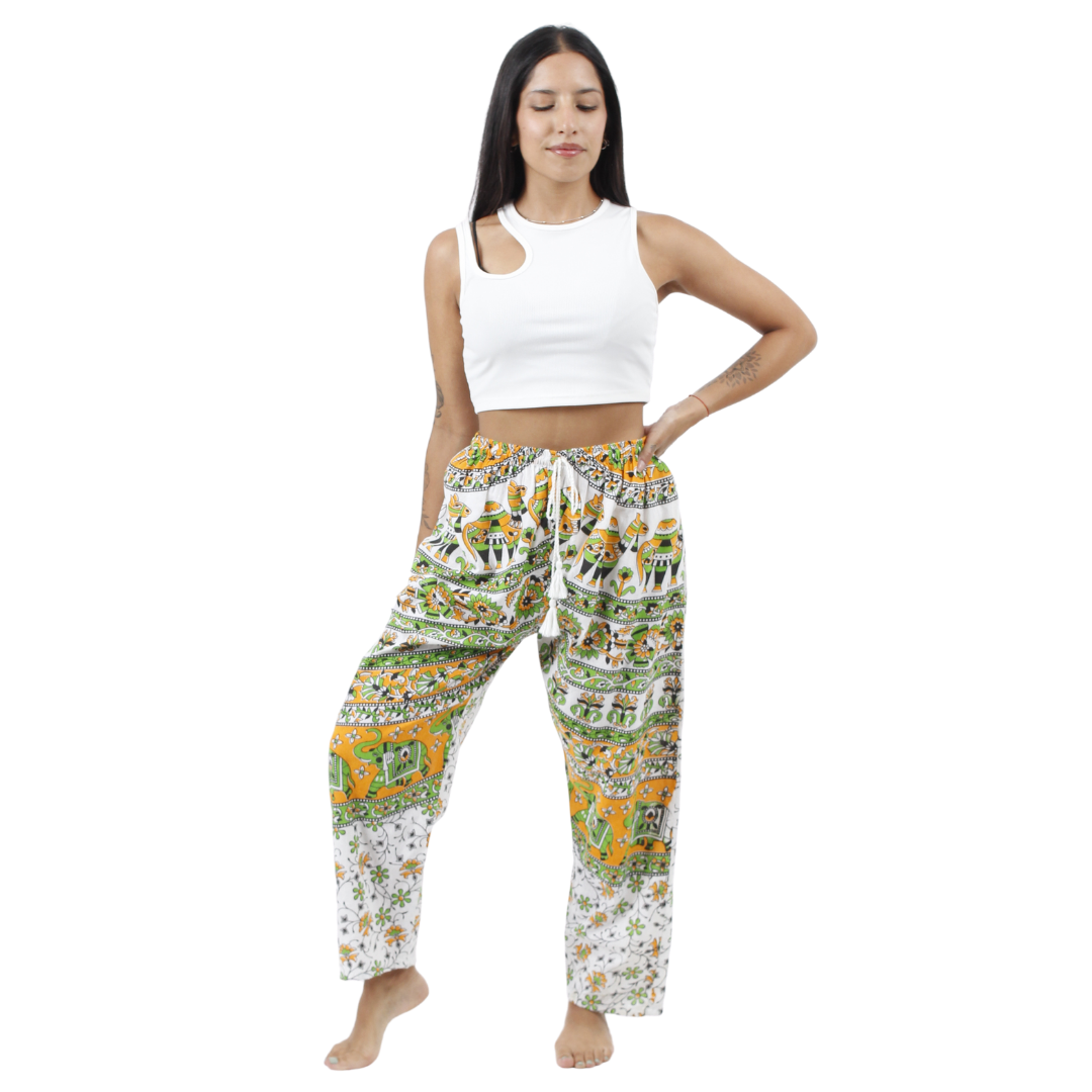 Pantalon Leya Amarillo y Verde