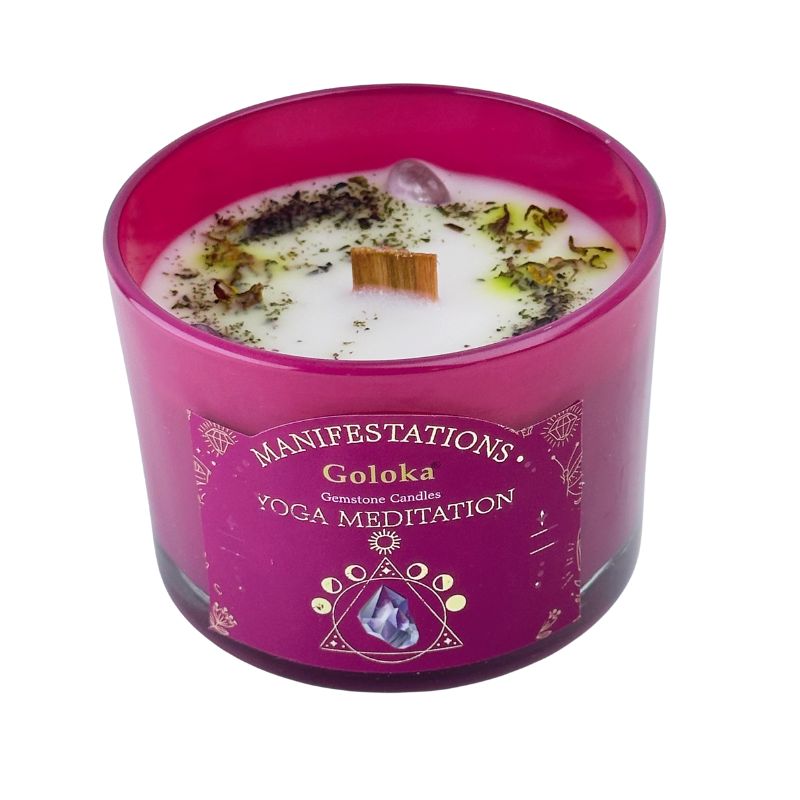 Vela Palo Santo con Amatista - Meditación Yoga