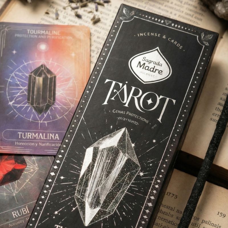 Sahumerio Tarot Gemas Turmalina Mirra Jazmín
