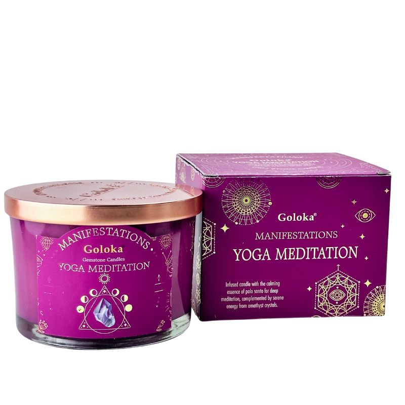 Vela Palo Santo con Amatista - Meditación Yoga