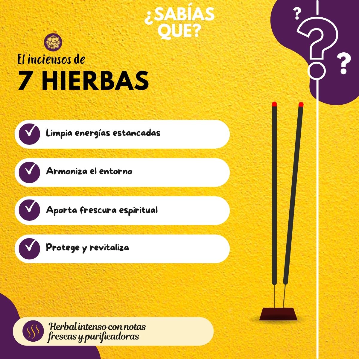 Incienso Golden Nag 7 Hierbas