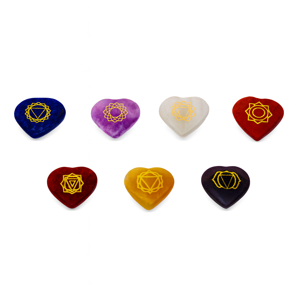 Piedras 7 Chakras Corazones