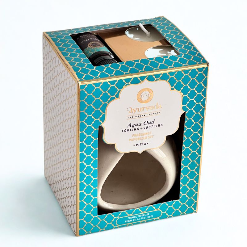 Kit Difusor de Cerámica Ayurveda Aguamarina