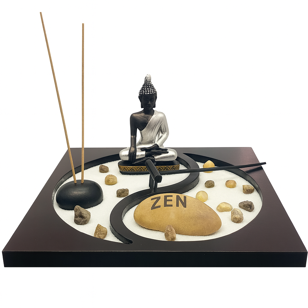 Jardín Zen Buda Sidharta Silver&Black