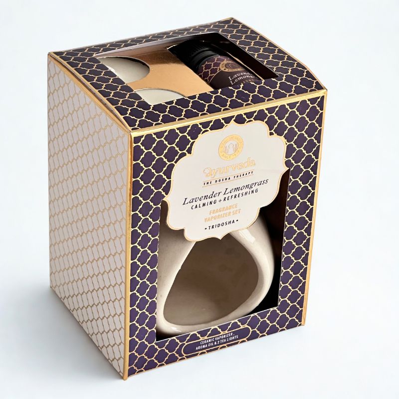 Set Difusor de Cerámica Ayurveda Lavanda y Lemongrass