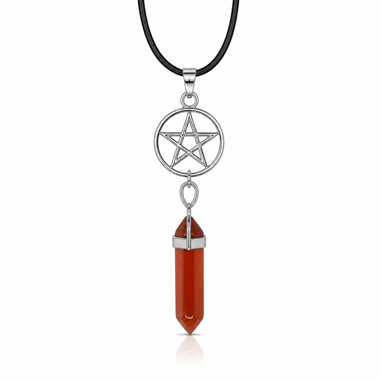 Colgante Estrella de Punta Jaspe Rojo