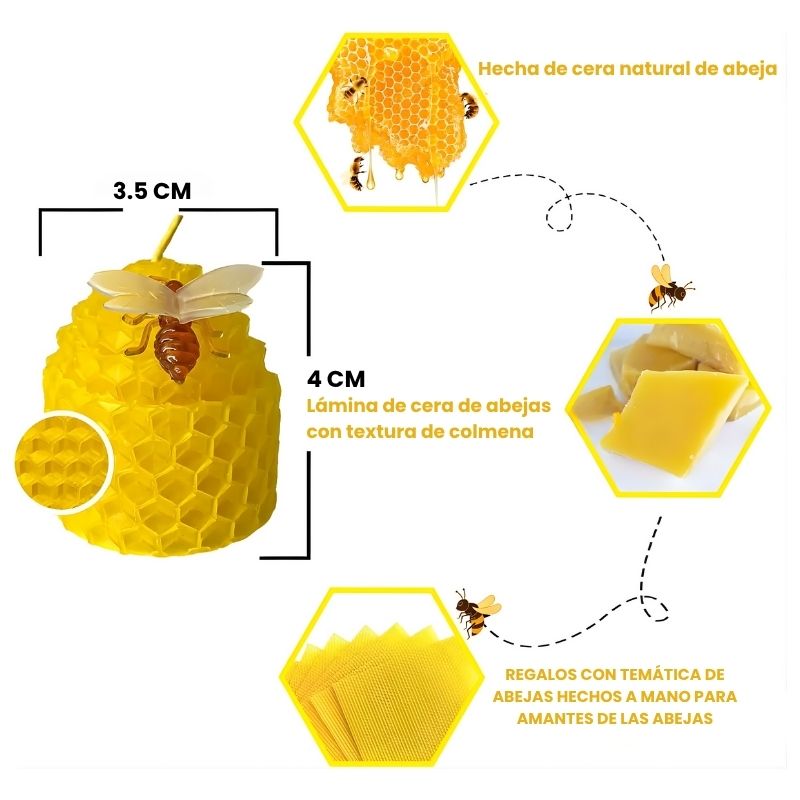 Set 24 Velas Cera de Abejas