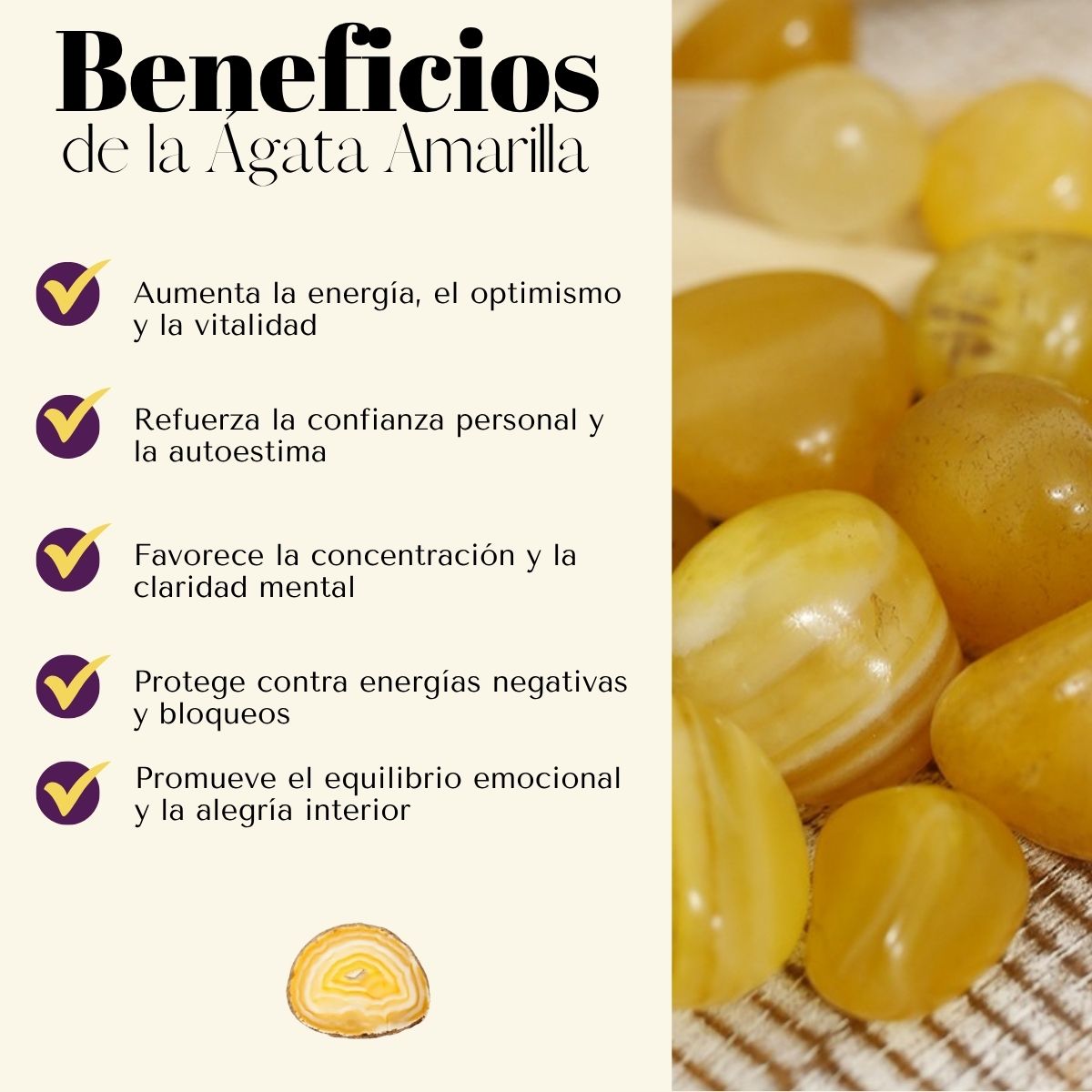 Pulsera Agata Amarilla