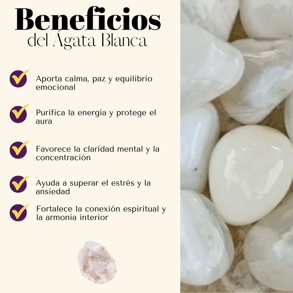 Pulsera Budda Charm Agata Blanco