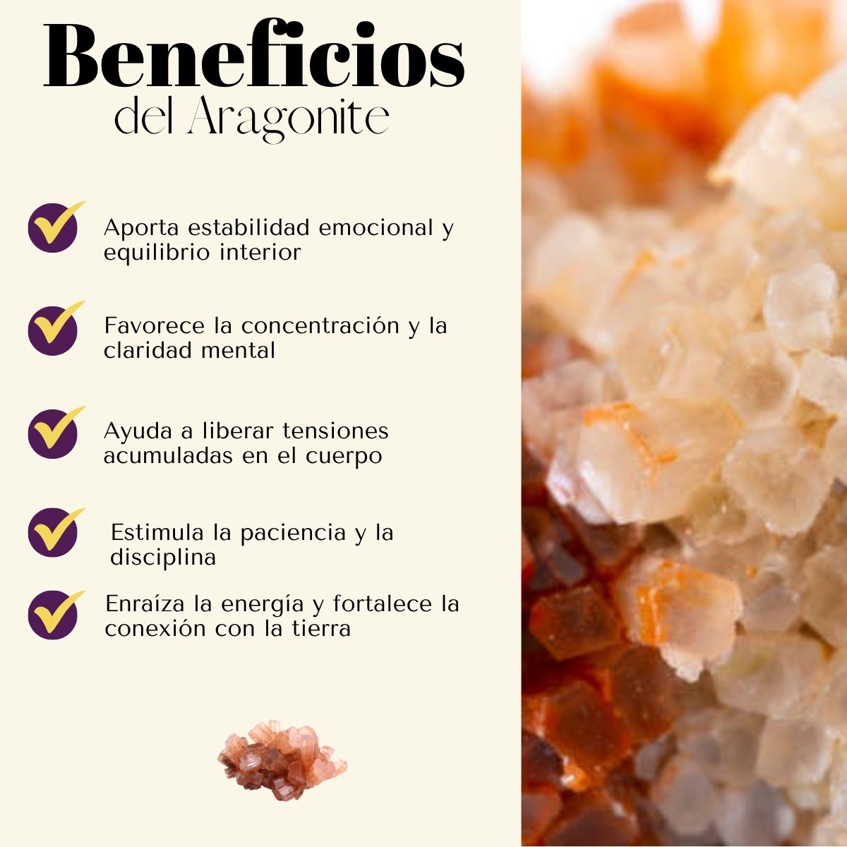 Pulsera Aragonite 8mm