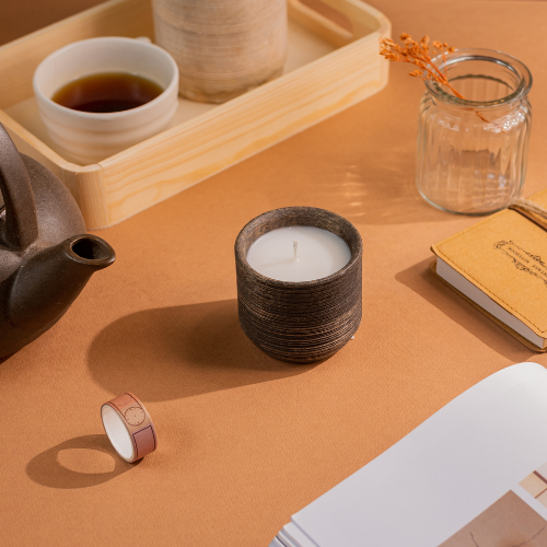 Vela Madera Negra de Magnolia y Almizcle