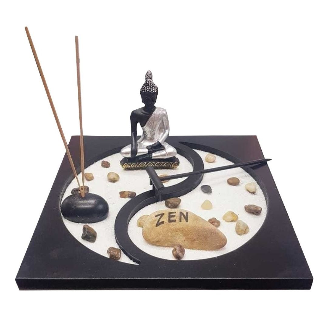Jardín Zen Buda Sidharta Silver&Black