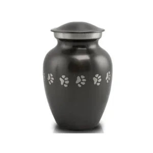 Anfora de Bronce con Huellitas Gris Mediana