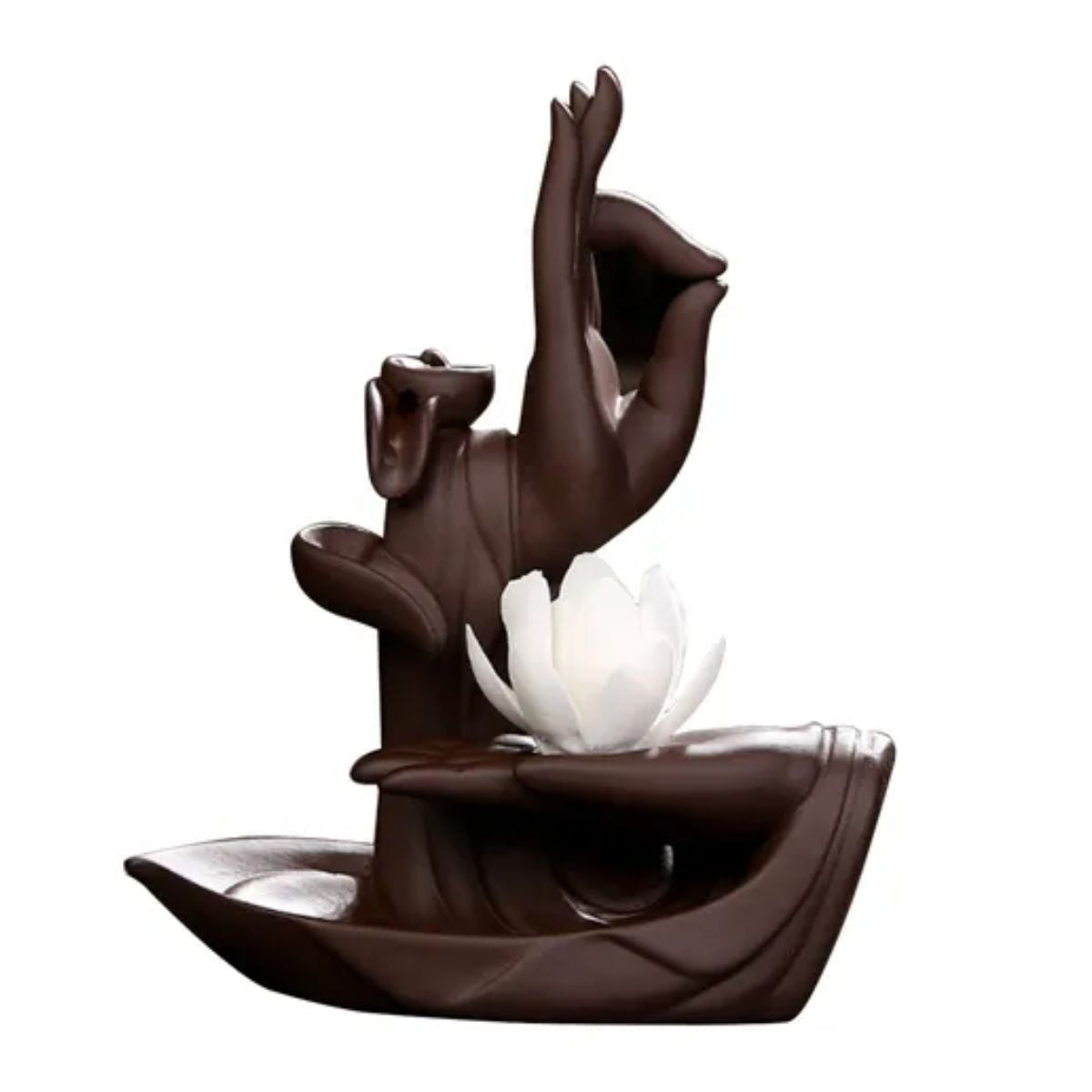 Porta Incienso Cascada Lotus Meditation + 10 inciensos