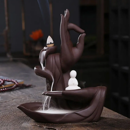 Porta Incienso Cascada La Meditation + 10 inciensos