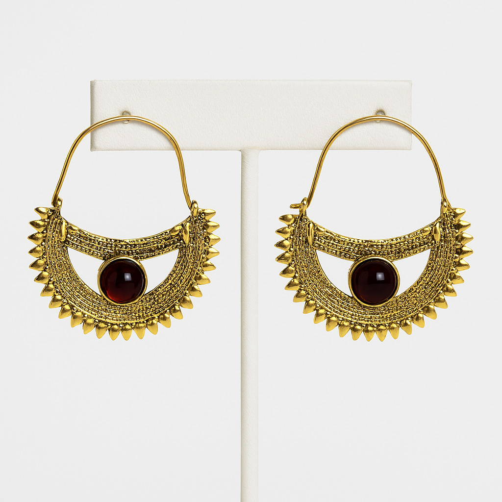 Aros Dorados Isis Granate