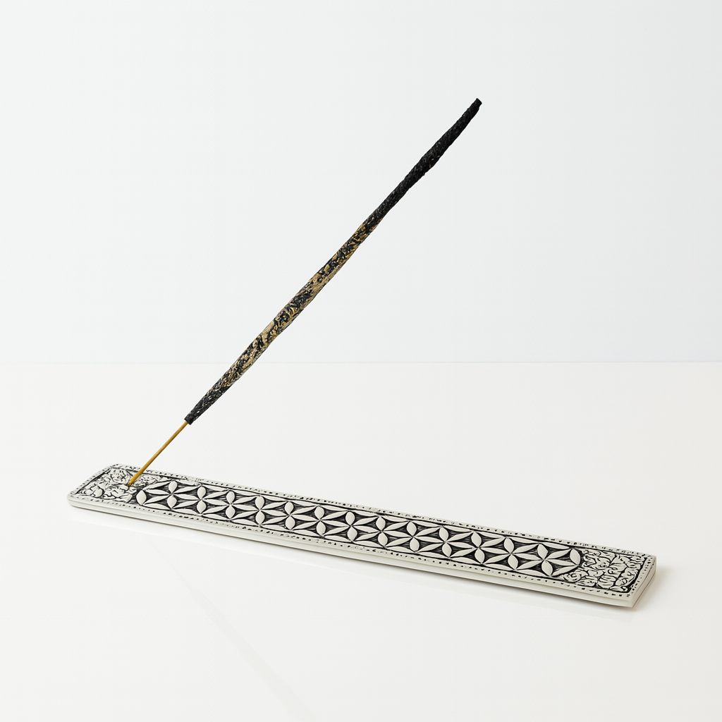 Porta Incienso Aluminium Flor Vida