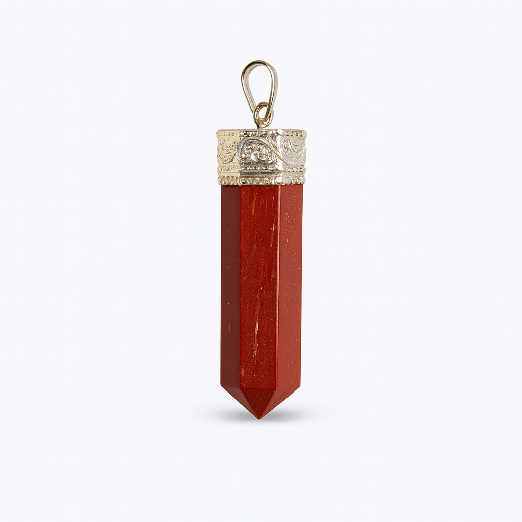 Colgante de Punta Jaspe Rojo 4 cm