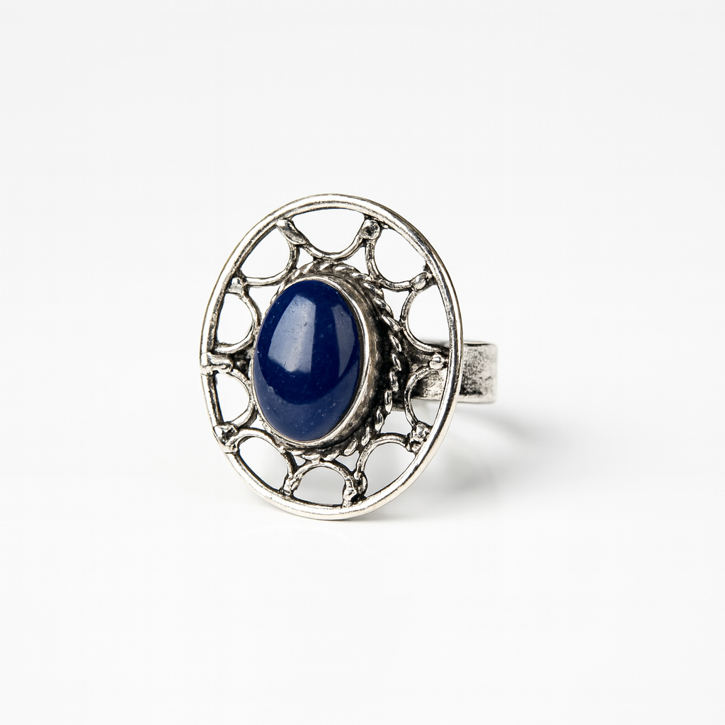 Anillo Oeuf Silver Lapis Lazuli