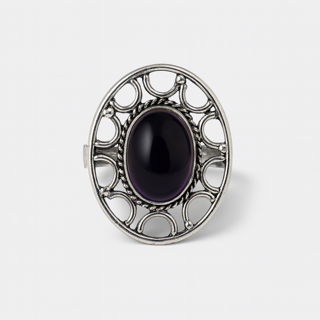 Anillo Oeuf Silver Amatista