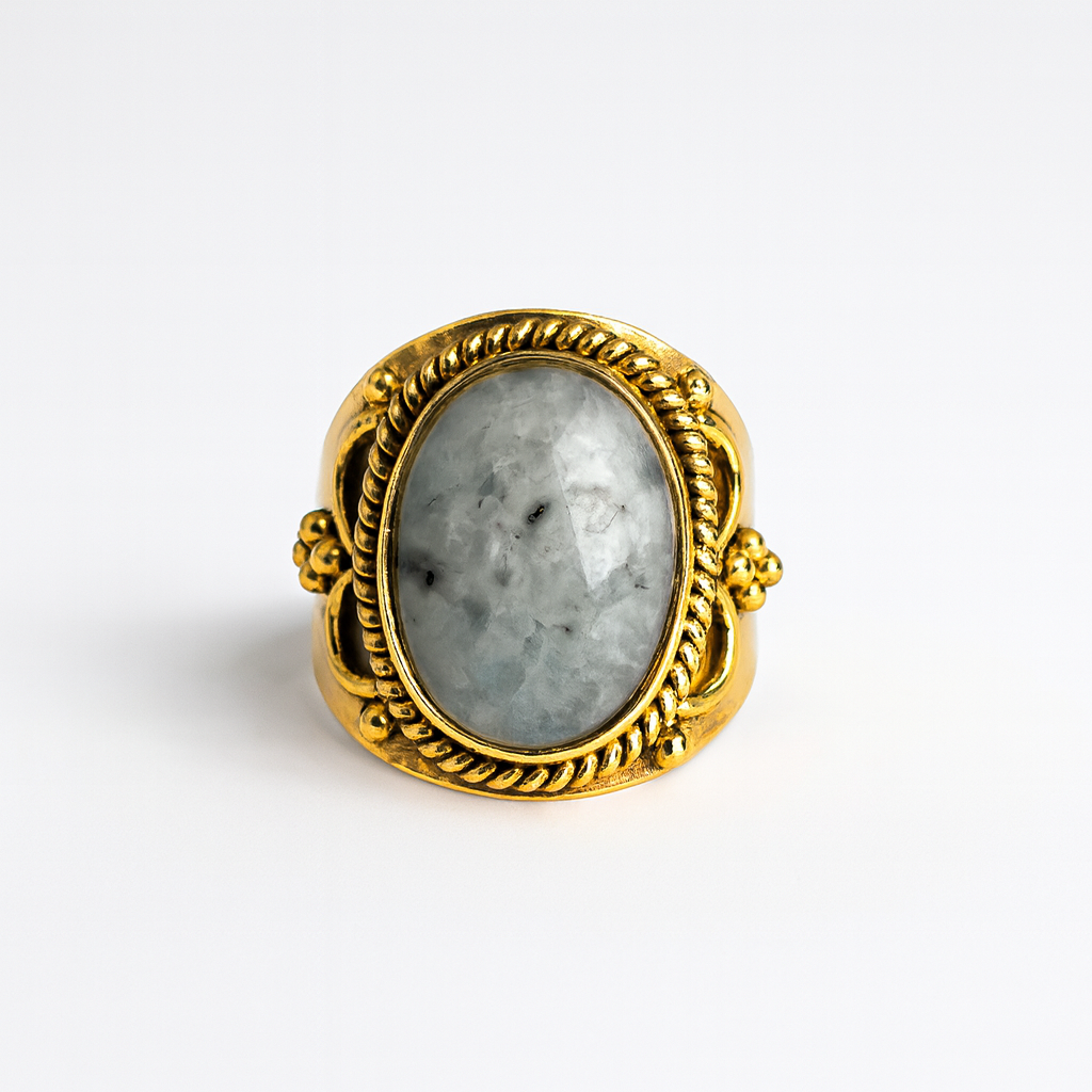 Anillo Royaume Cuarzo Blanco Talla 11