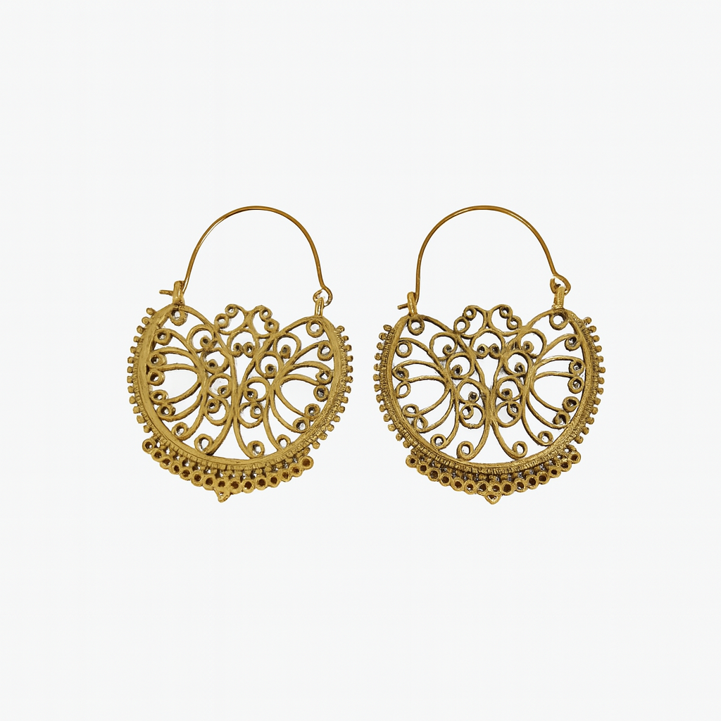Aros Mariposa Tribal Dorado