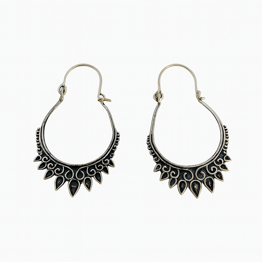 Aros Royal Gotitas Plateado