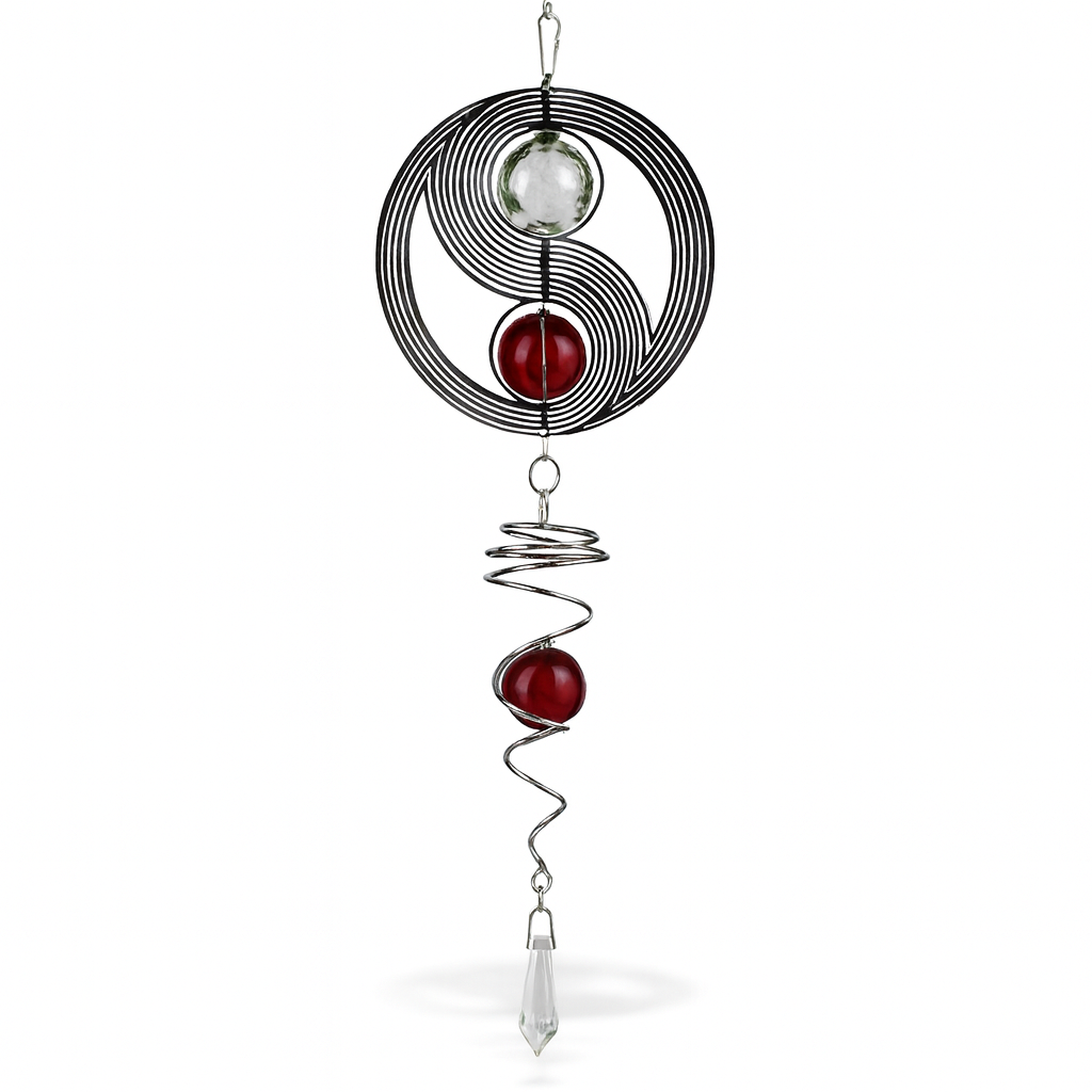 Anillo de Viento - Ying Yang Spinner Red