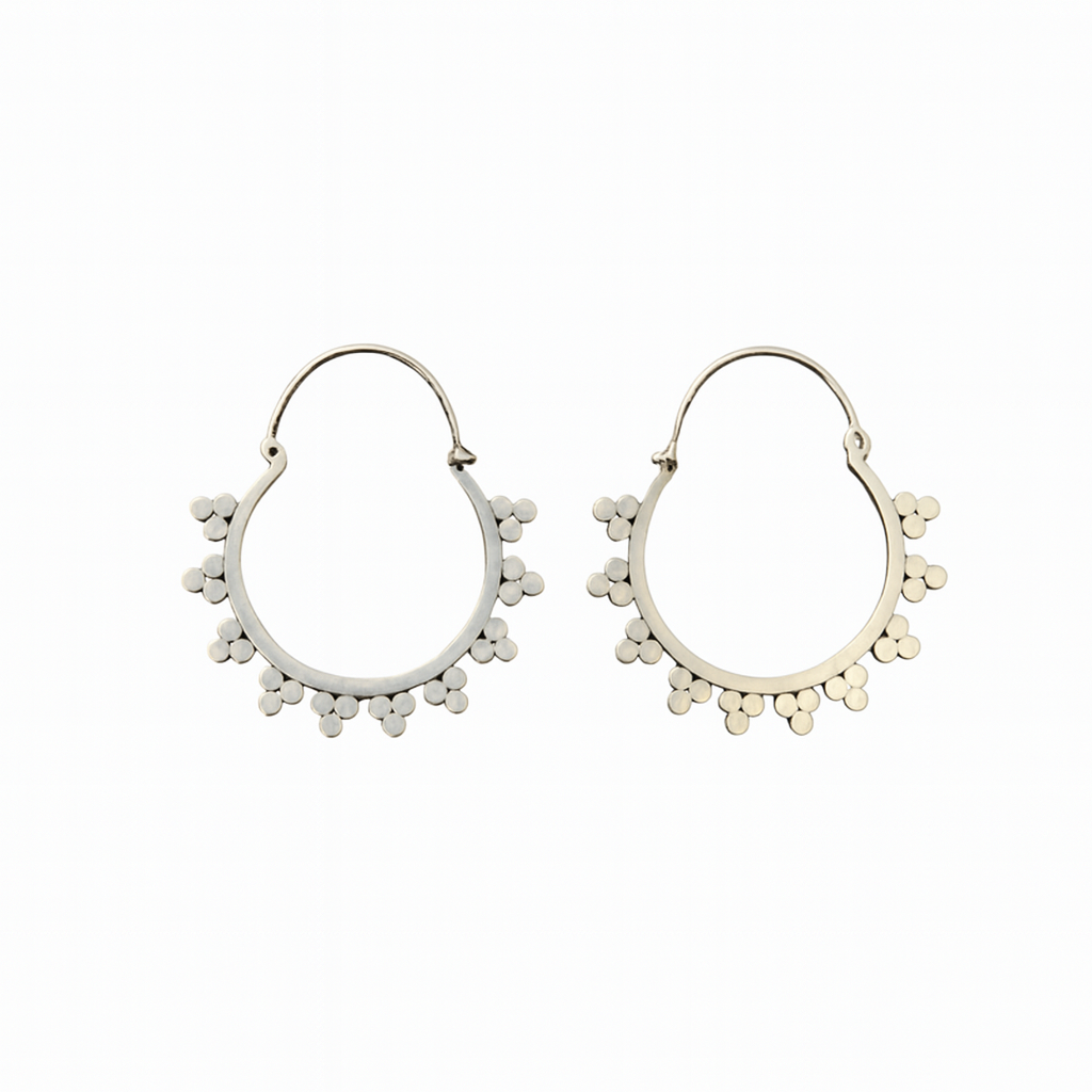 Aros Trébol de la Suerte Plateado