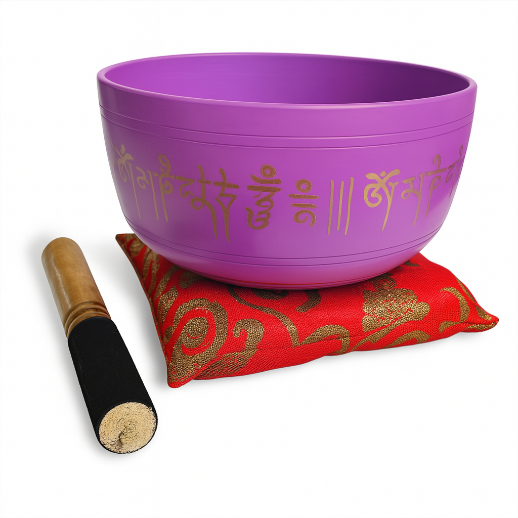 Box Cuenco Tibetano Morado 19cm