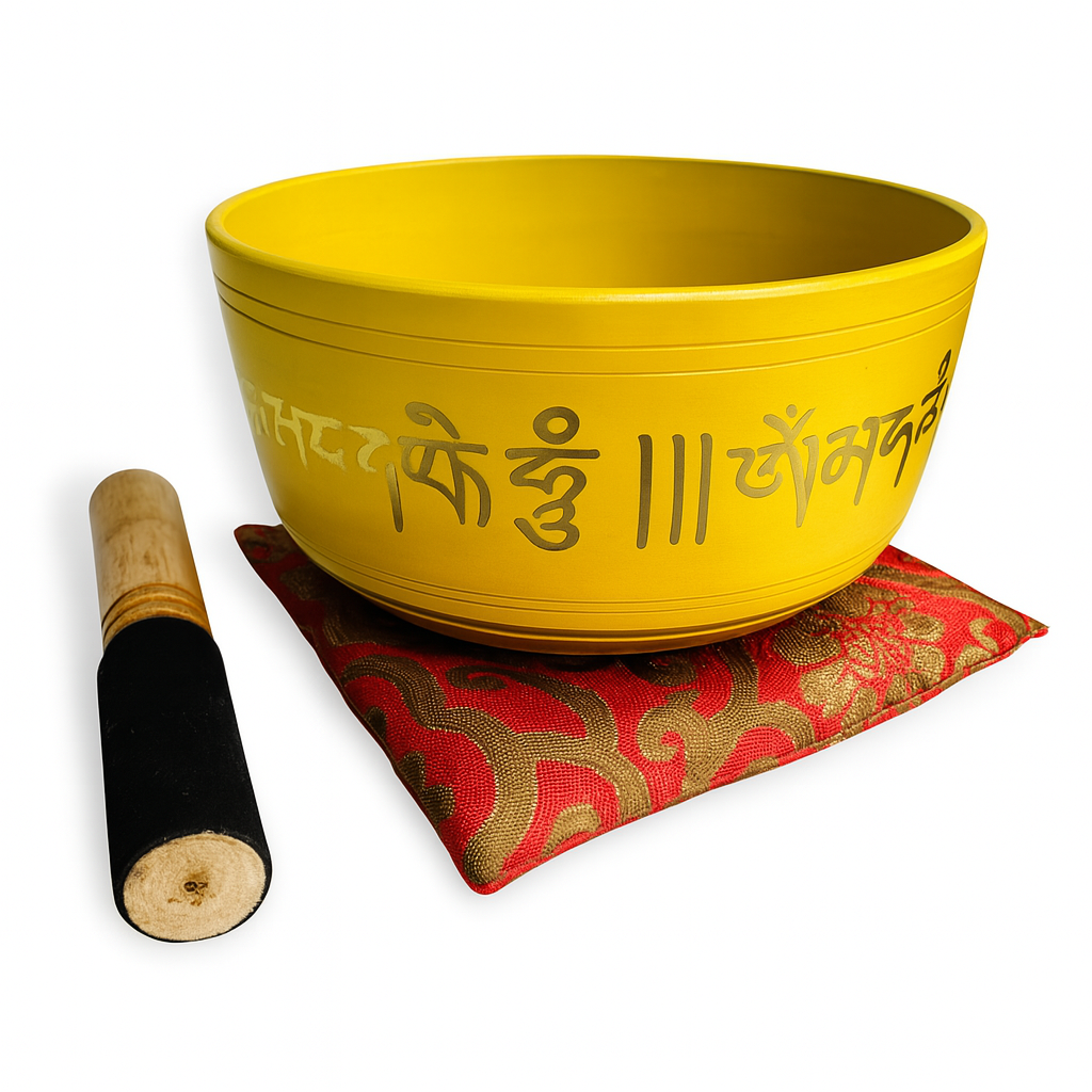 Box Cuenco Tibetano Amarillo 19cm