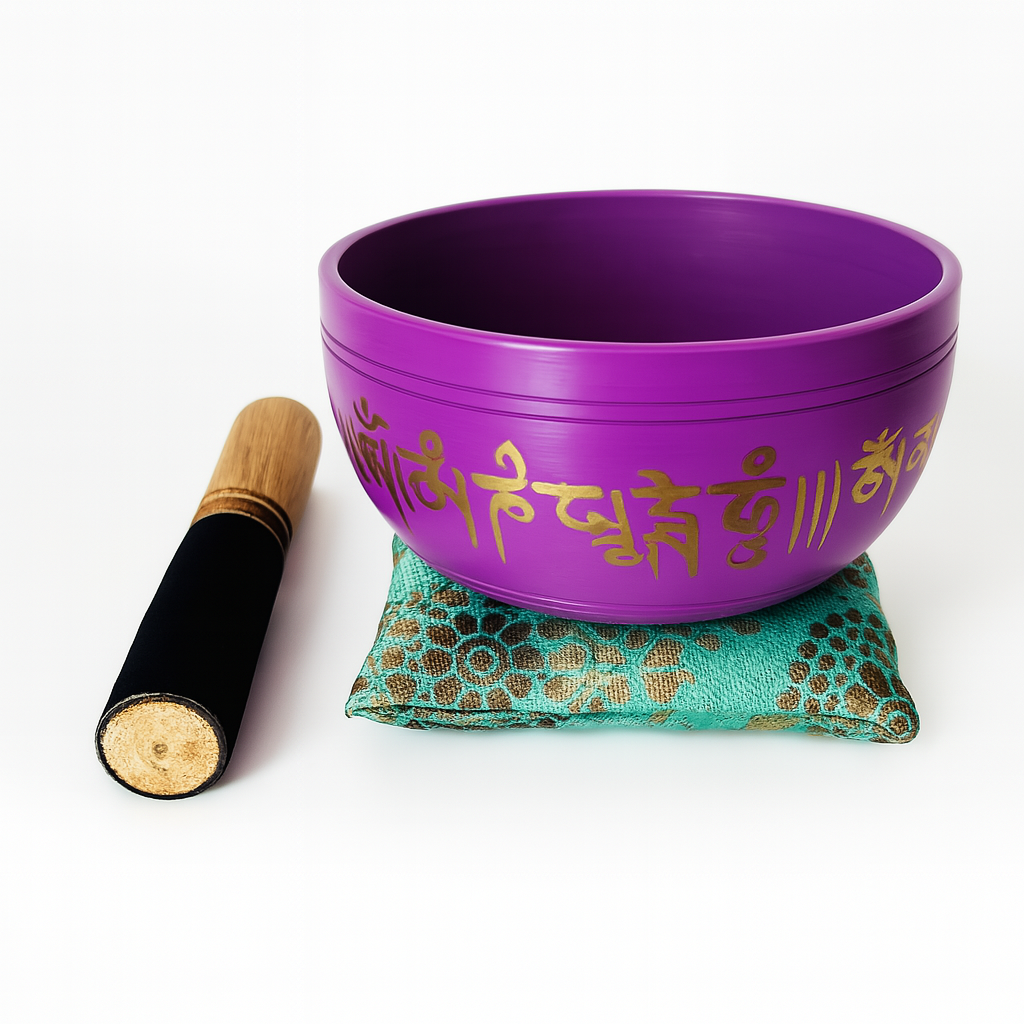 Box Cuenco Tibetano Morado 14cm