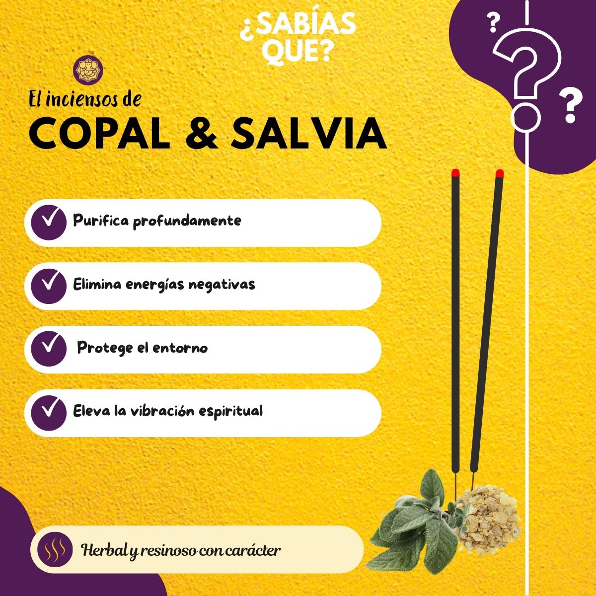 Incienso Copal Salvia Blanca